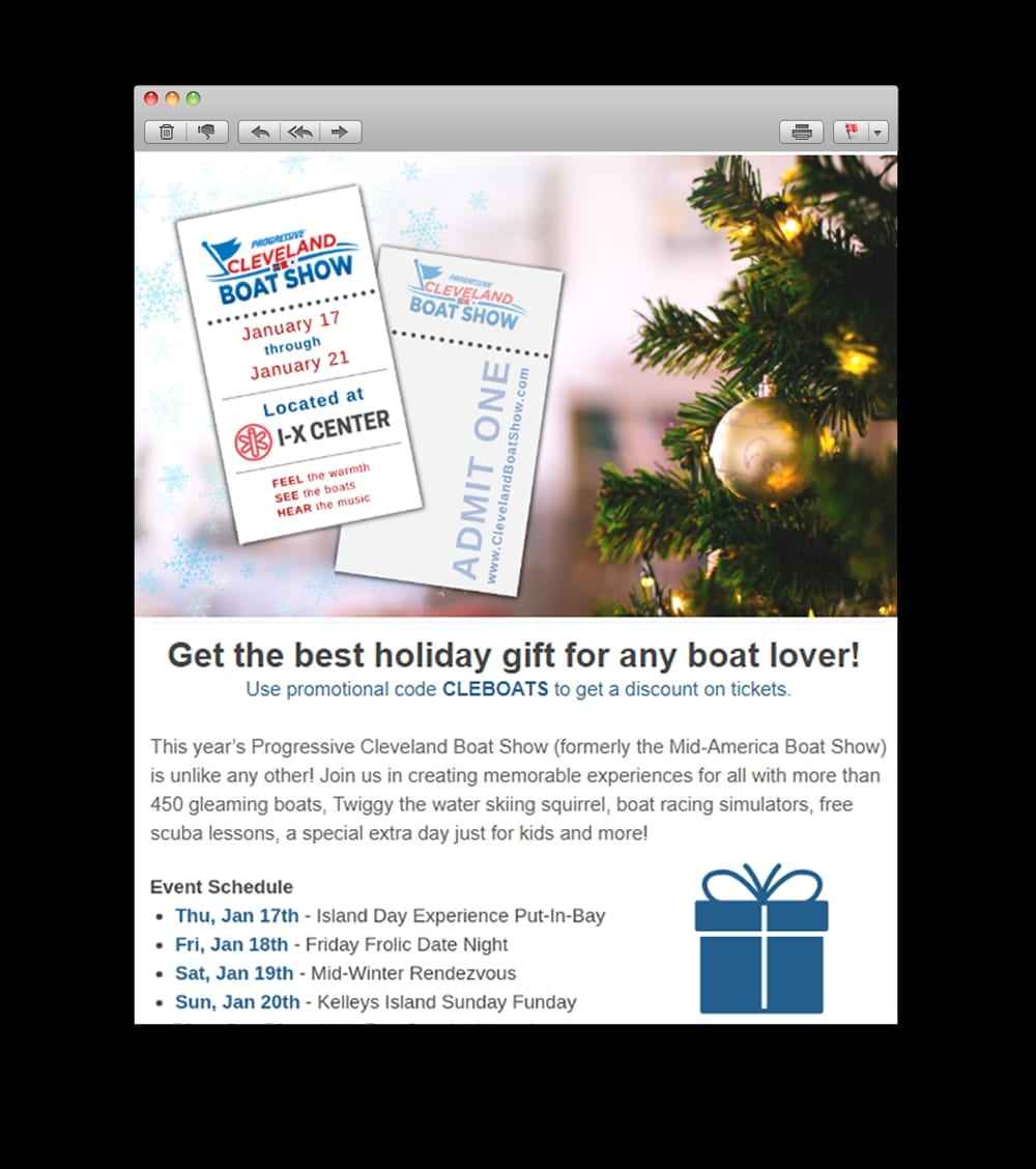 Cleveland Boat Show Email Campaign