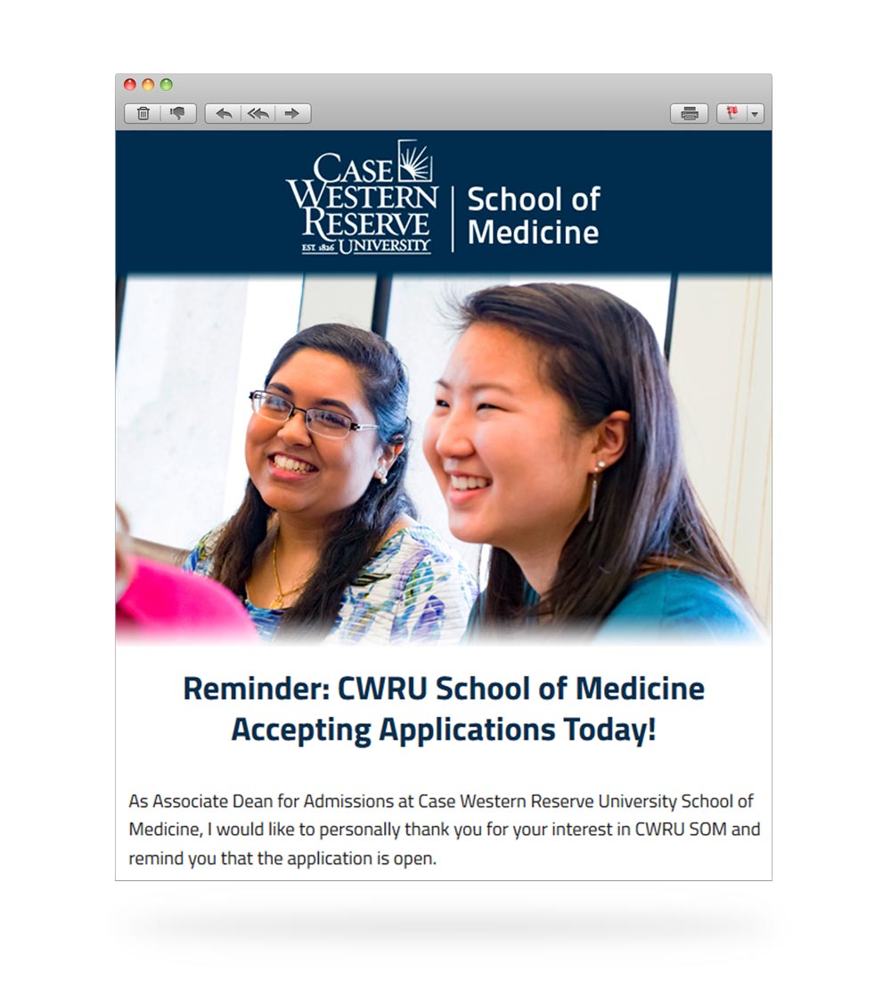 Case Western Reserve University Email Campaign