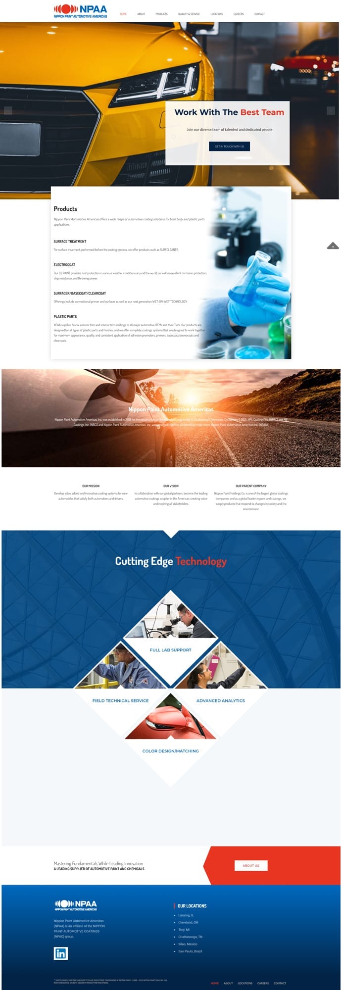 NPA Coatings: Website Design